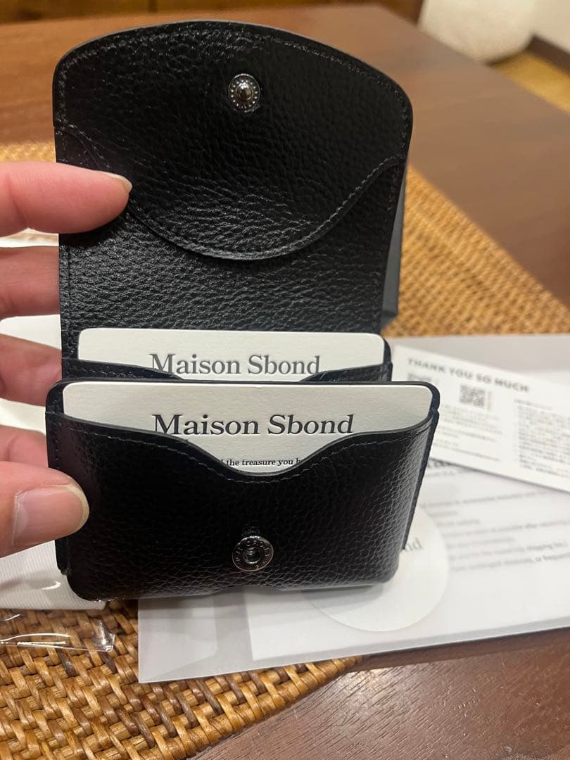 lemacew　新品未使用Maison Sbond ブラック 三つ折り財布