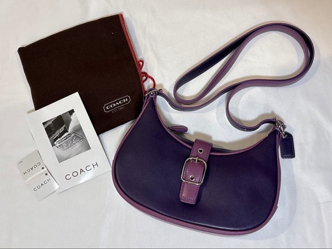 COACH ショルダーバッグ 9559 レザー 紫