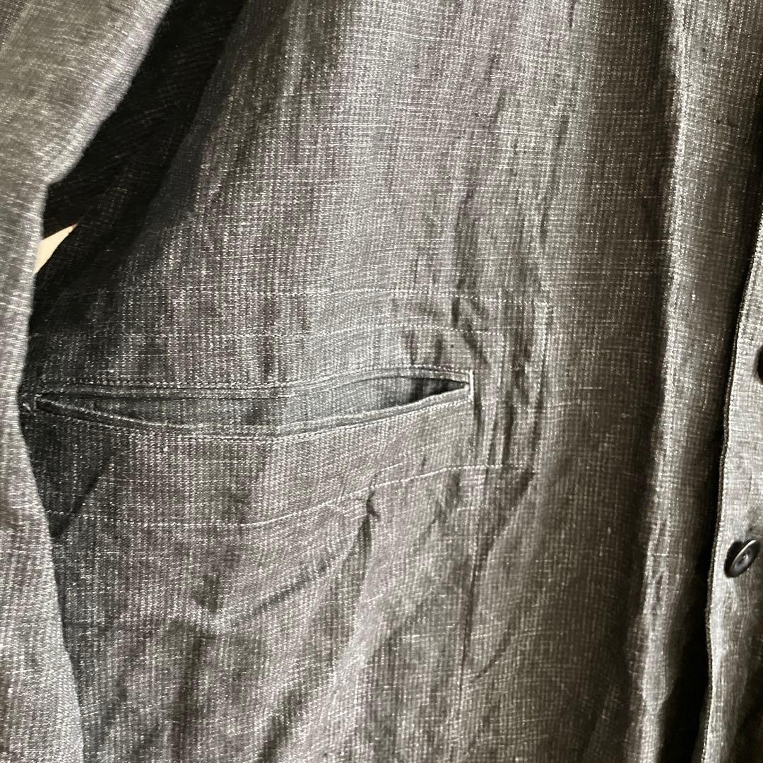 【メルカリ市値下】YOSHIDA TOKIHO リネン墨染めラグランジャケット