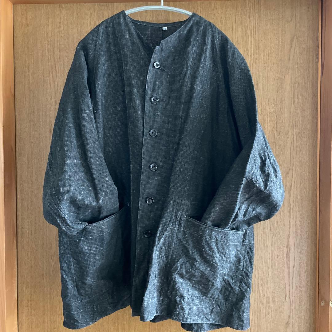 【メルカリ市値下】YOSHIDA TOKIHO リネン墨染めラグランジャケット