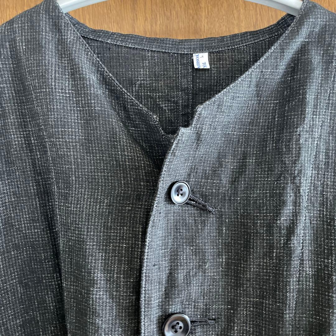 【メルカリ市値下】YOSHIDA TOKIHO リネン墨染めラグランジャケット