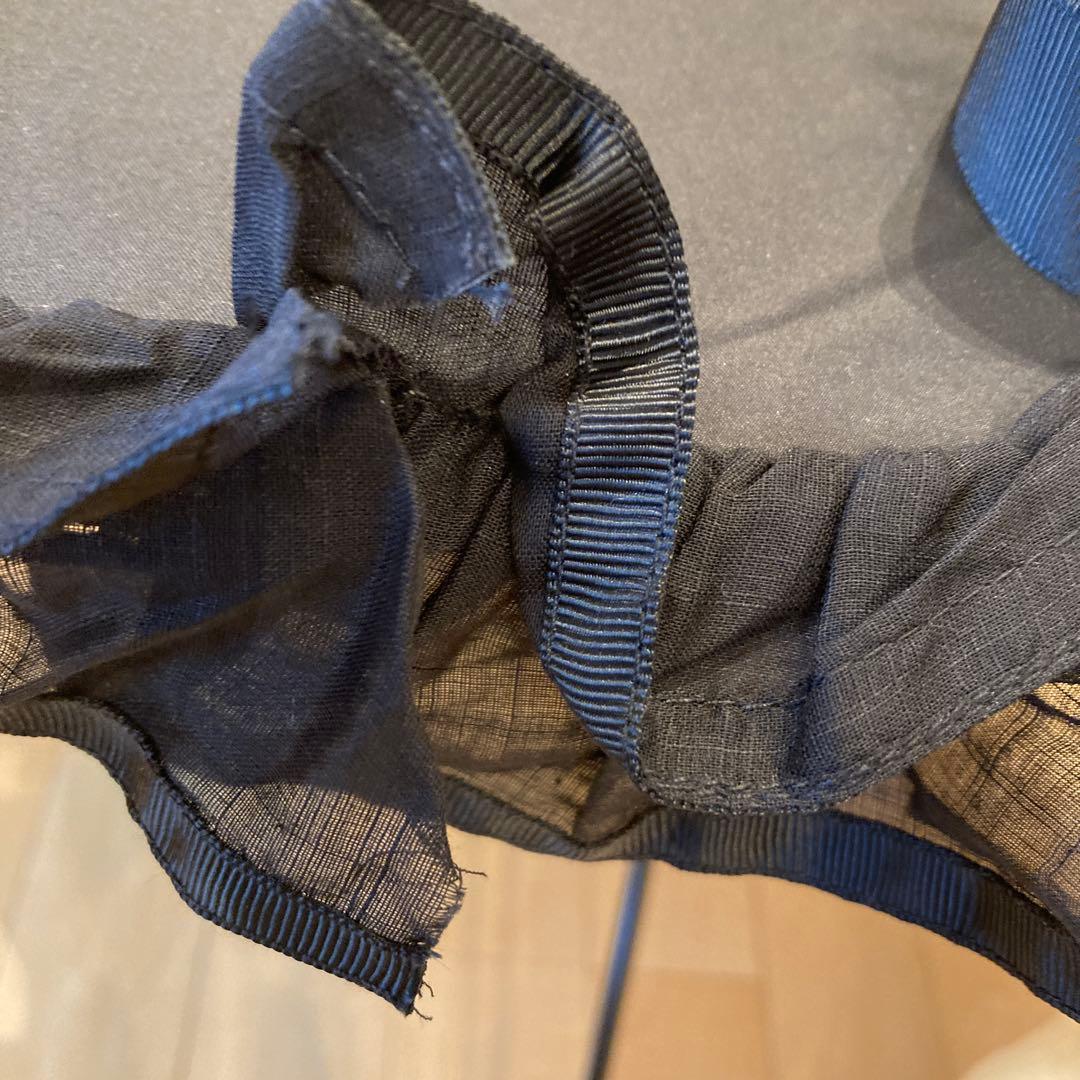 ビューランス　日傘　コットンフリル　ブラック