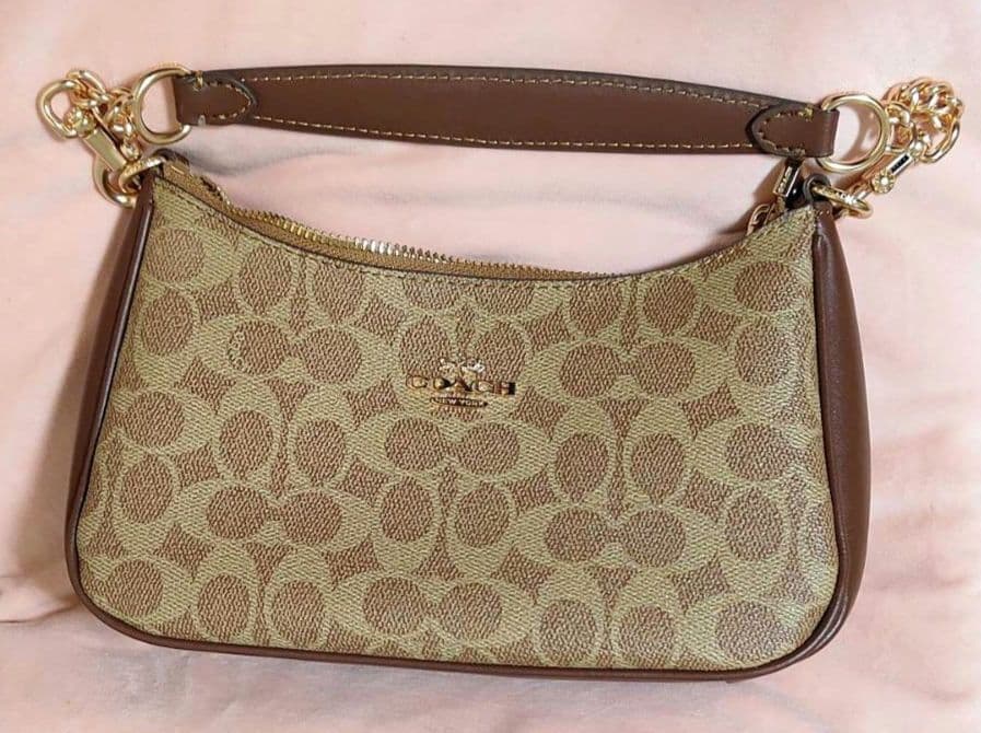 COACH テリ ショルダーバッグ ハンドバッグ シグネチャー キャンバス