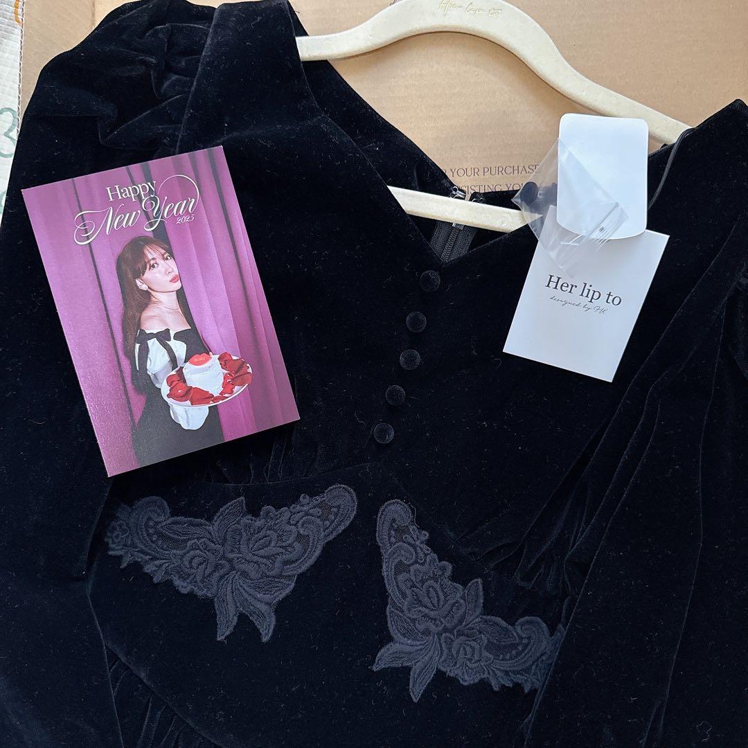 【新品未使用】♡ Velour Long Dress ホリデーワンピ♡