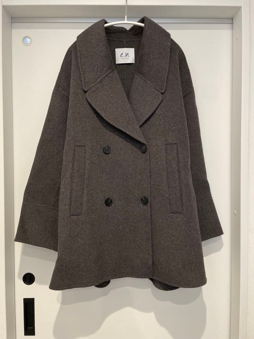 evernavy エバーネイビー ウールリバーPコート　チャコールグレー