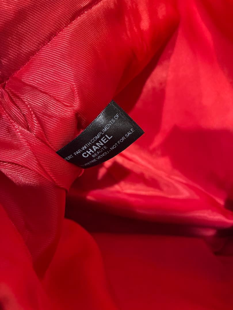 CHANEL トートバッグ　シャネルノベルティ　スパンコール　赤