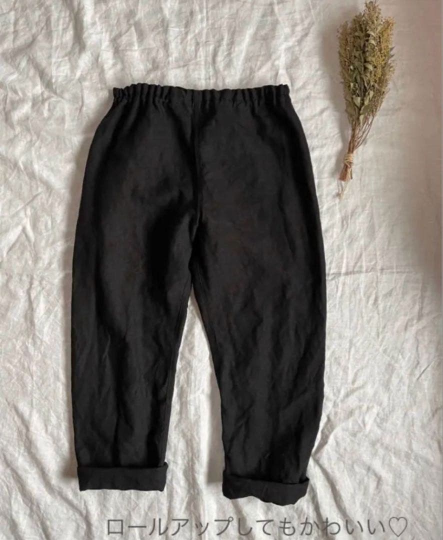 mumupoaco様リネン楽ちんパンツ うなぎの寝床 もんぺ　Lサイズ 男女兼用