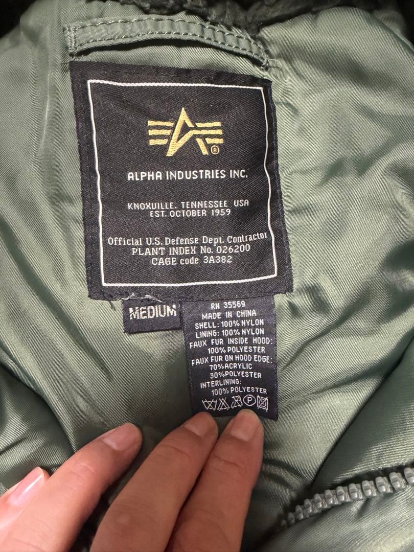 アルファインダストリーズ フライトジャケット N-3B カーキ ファー 50周年