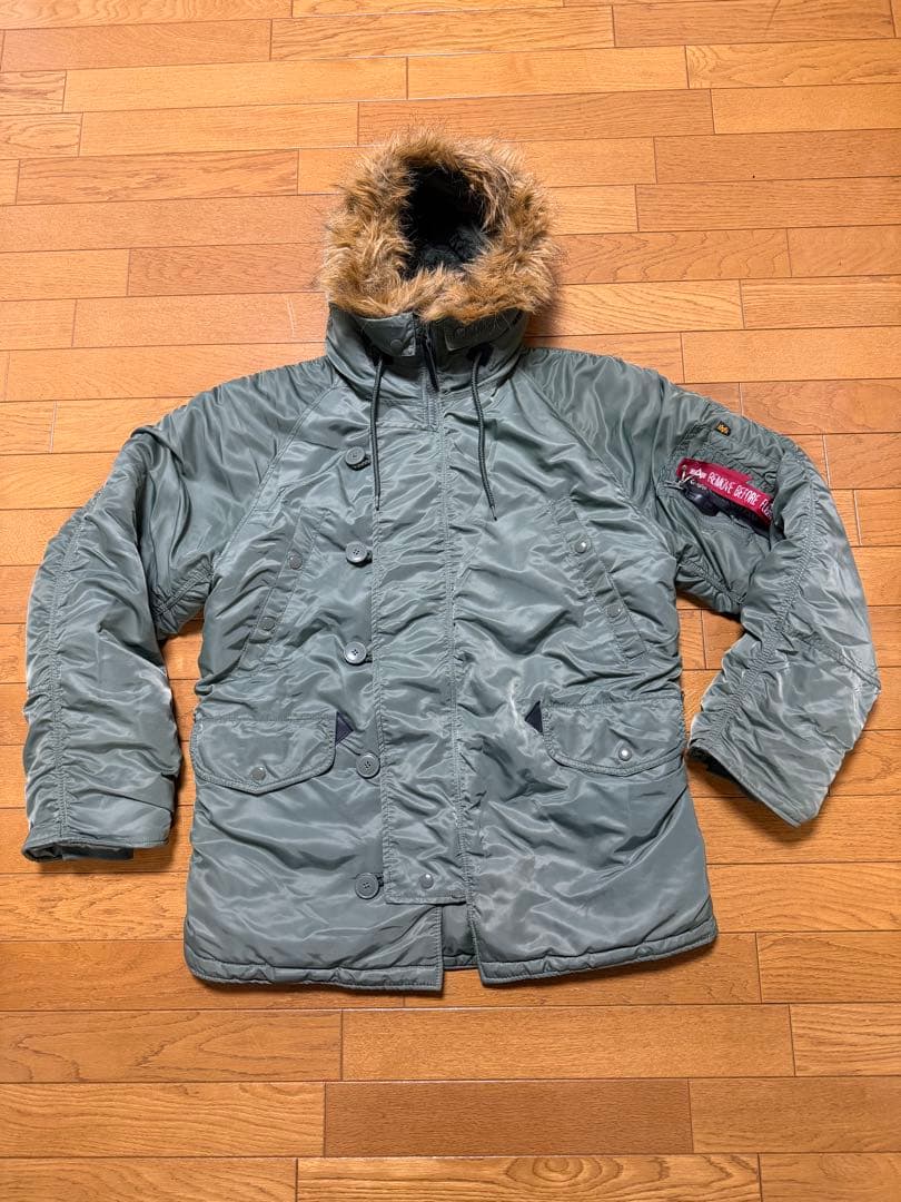 アルファインダストリーズ フライトジャケット N-3B カーキ ファー 50周年