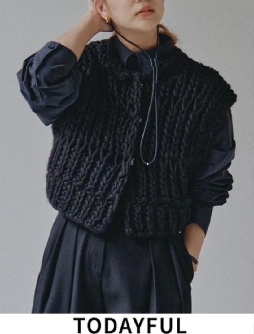 TODAYFUL Chunky Hand Knitvest ニットベスト