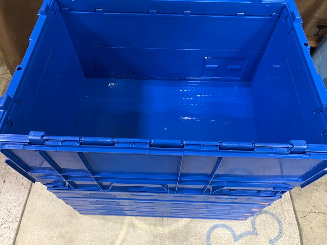 【5個セット】TRUSCO 折りたたみコンテナフタ付 75L