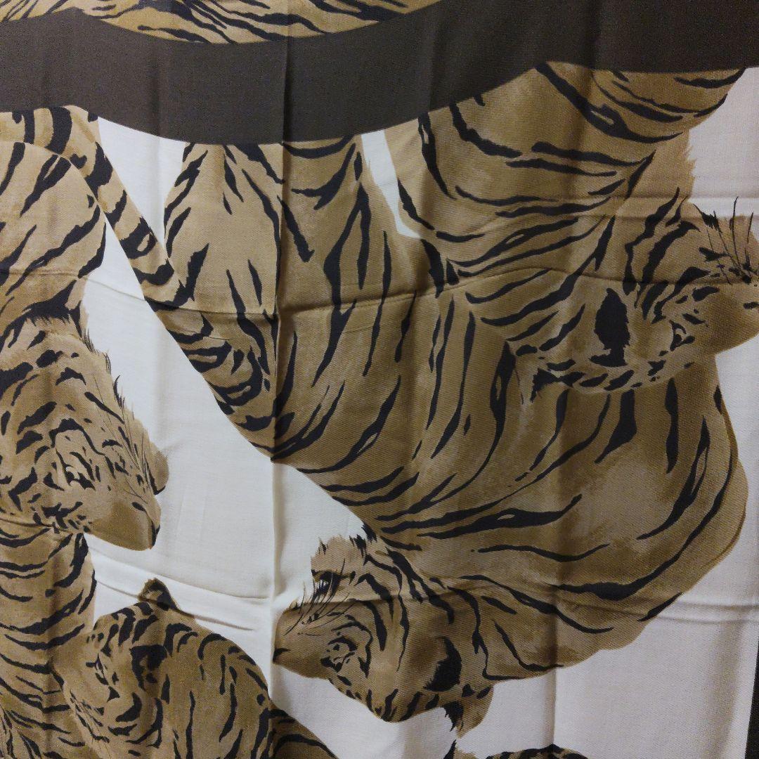 OLD イヴサンローラン ストール 大判 レオパード 虎 トラ タイガー ウール