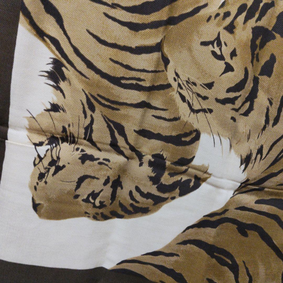 OLD イヴサンローラン ストール 大判 レオパード 虎 トラ タイガー ウール