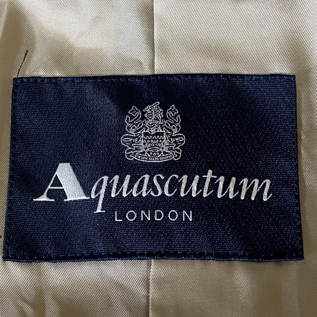 Aquascutum アクアスキュータム ウール トレンチコート チェック 7F
