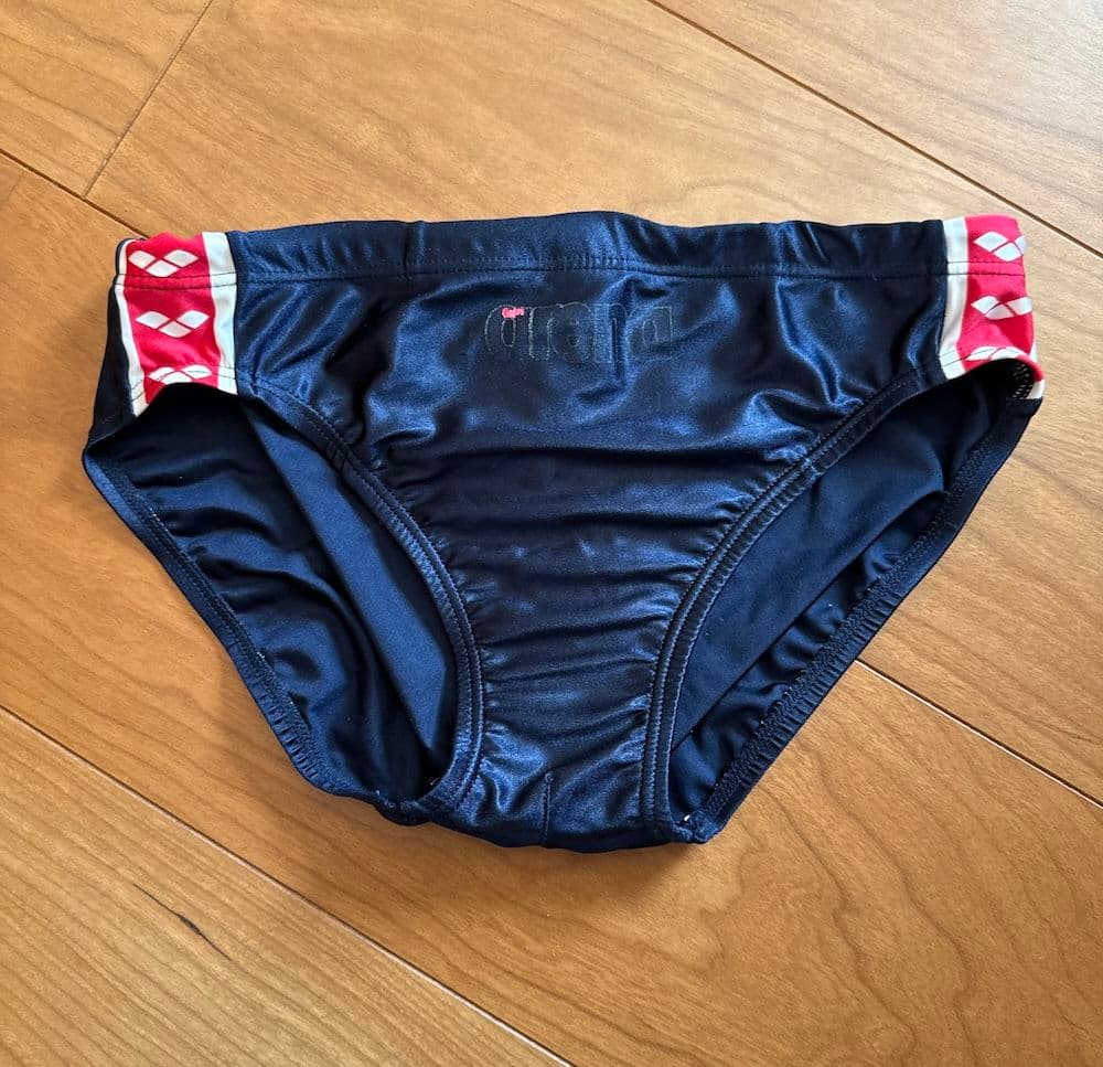 【レア】arena NUX ニュークス ネイビー×レッド 光沢 Lサイズ 競パン