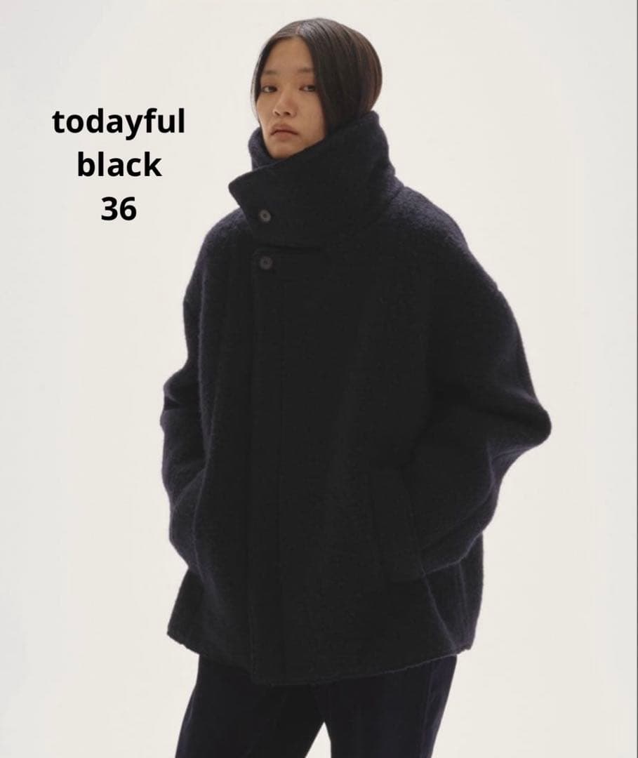 タグ有り TODAYFUL Standcollar Boucle Jacket