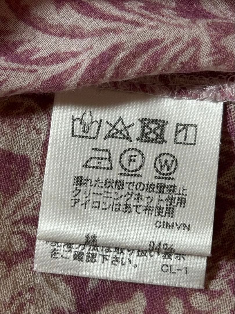 Plantation コットン リネン ボタニカル柄ワンピース