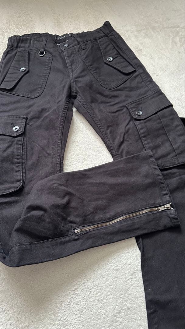 CIVARIZE / バナナシルエットコードカーゴパンツ 44 ブラック