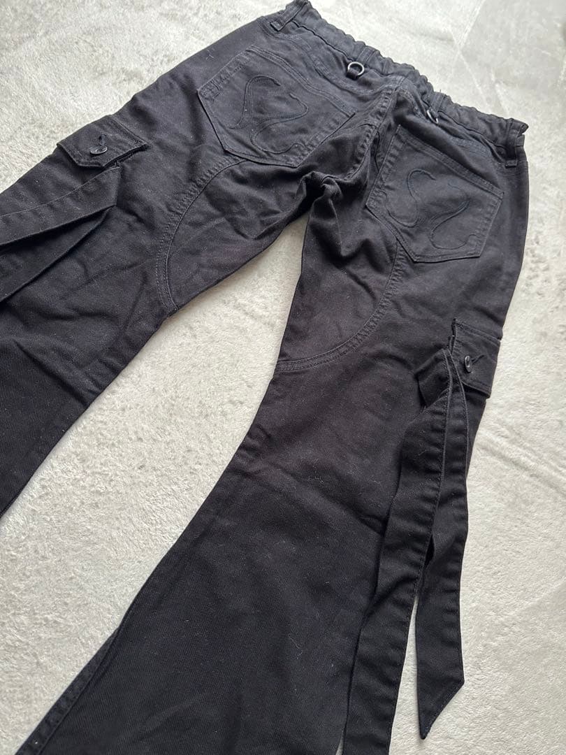 CIVARIZE / バナナシルエットコードカーゴパンツ 44 ブラック