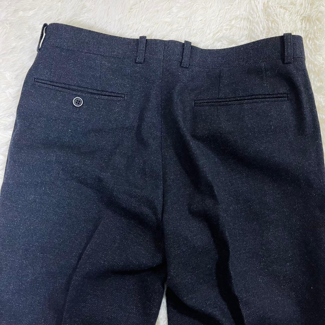 美品 オックスフォードクラシック 3ピース スーツ 紺 ウール混 96A7 XL