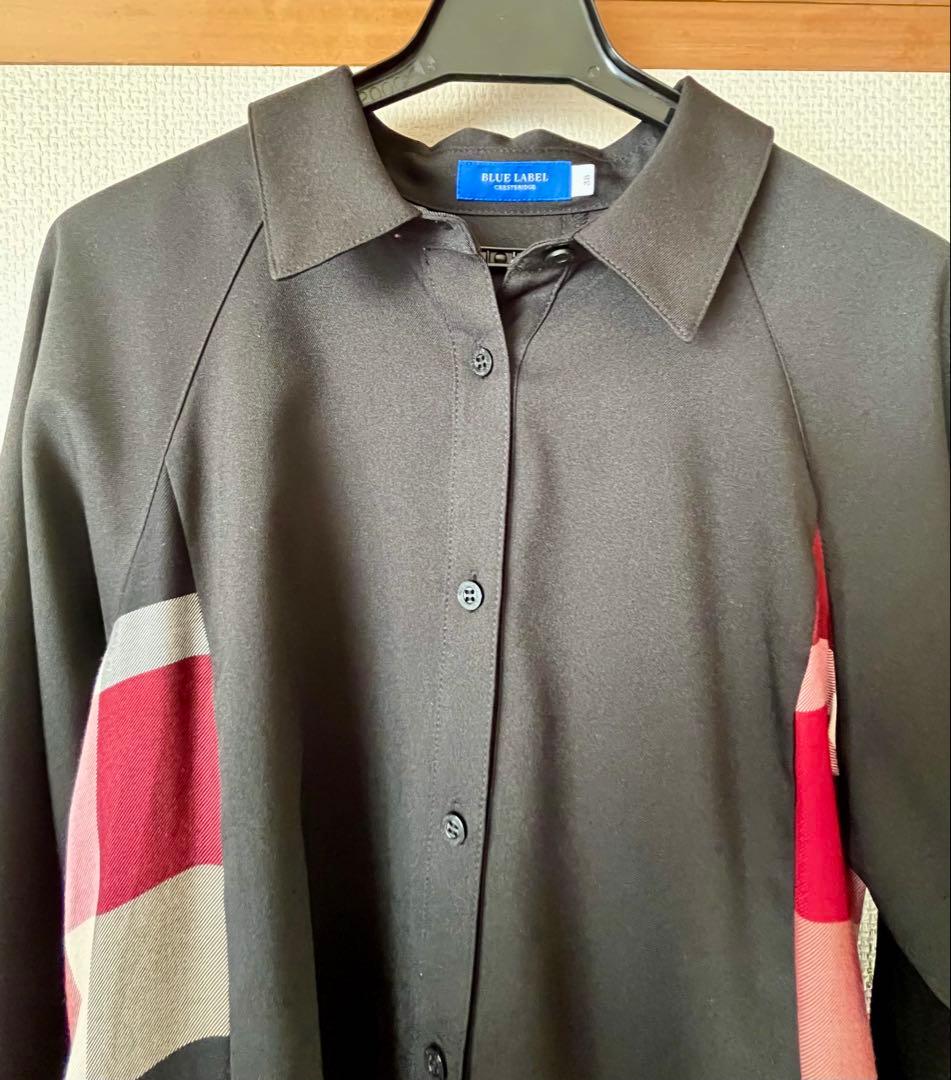 【極美品】BLUE LABELブルーレーベル　チェックシャツワンピース38サイズ