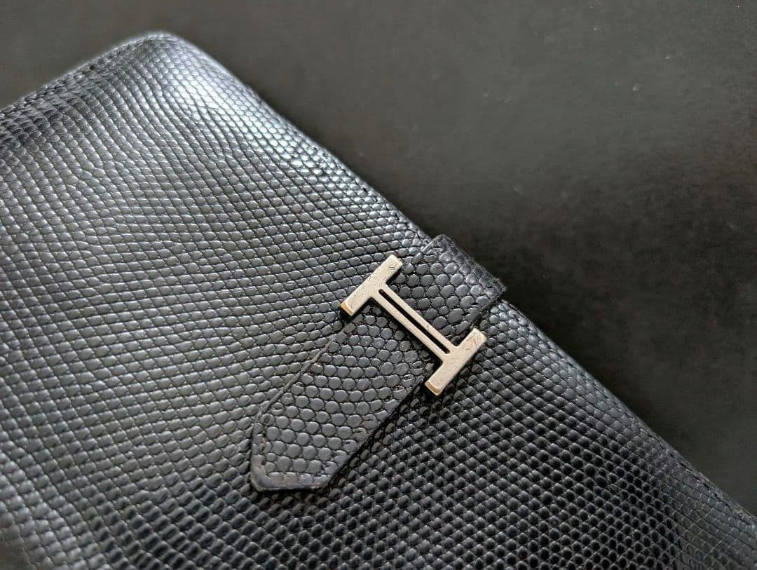 HERMES エルメス 長財布 ベアン リザード