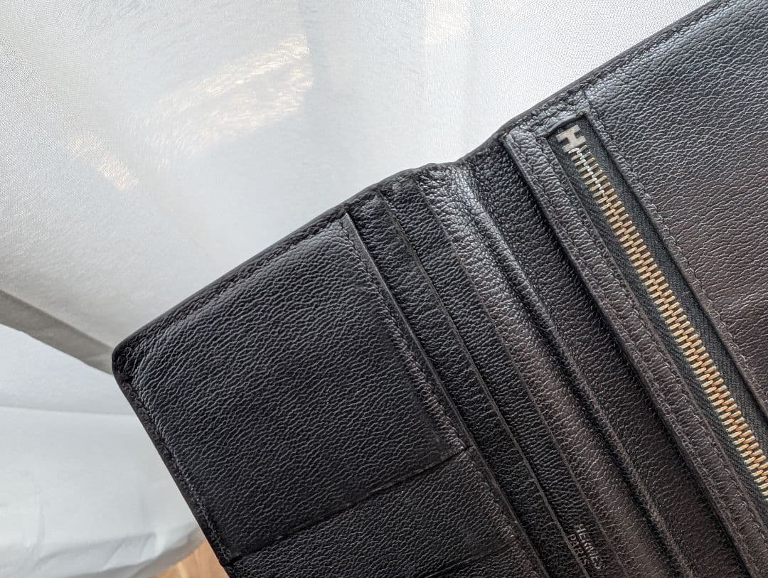 HERMES エルメス 長財布 ベアン リザード