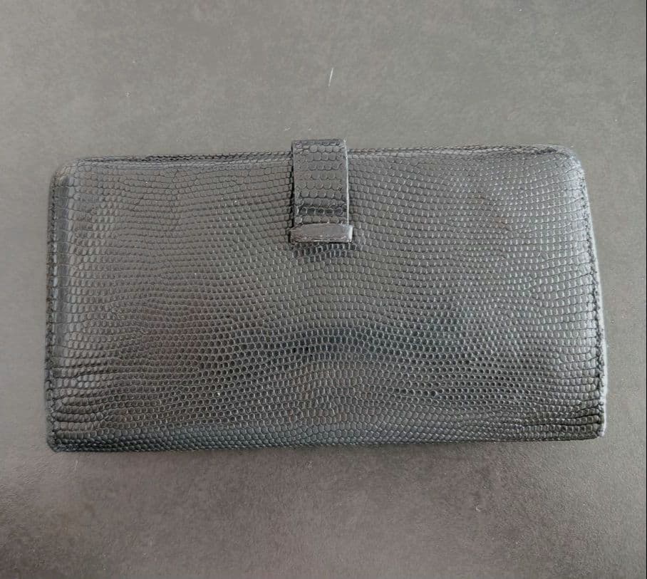 HERMES エルメス 長財布 ベアン リザード