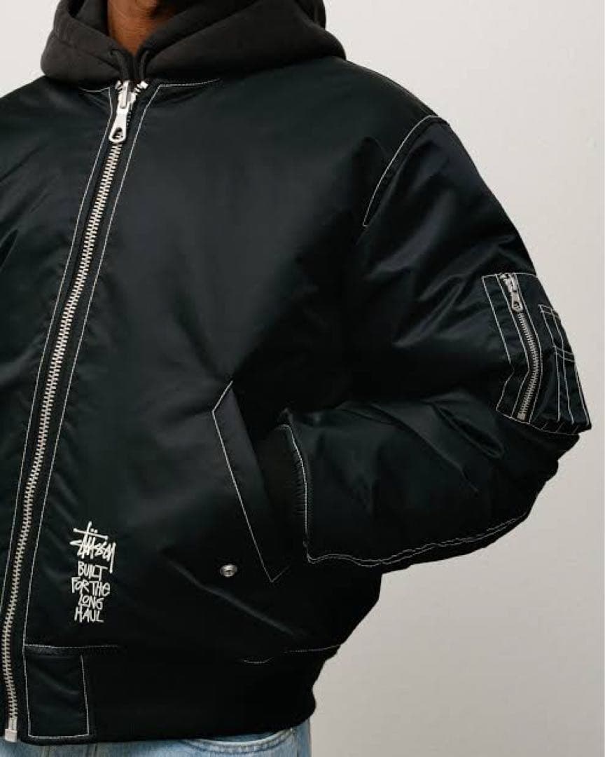 Stüssy MA-1 ブラックジャケット