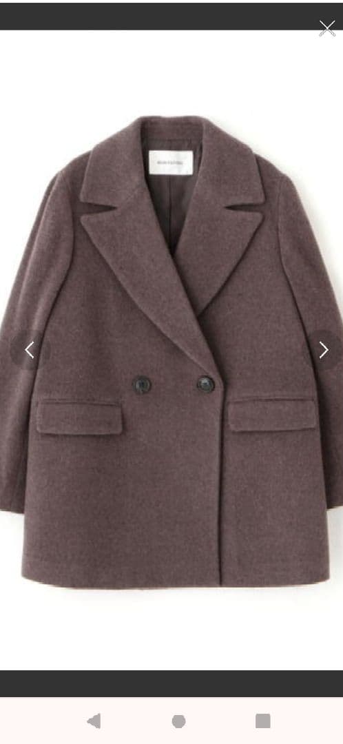 ダブルブレスト ハーフコート