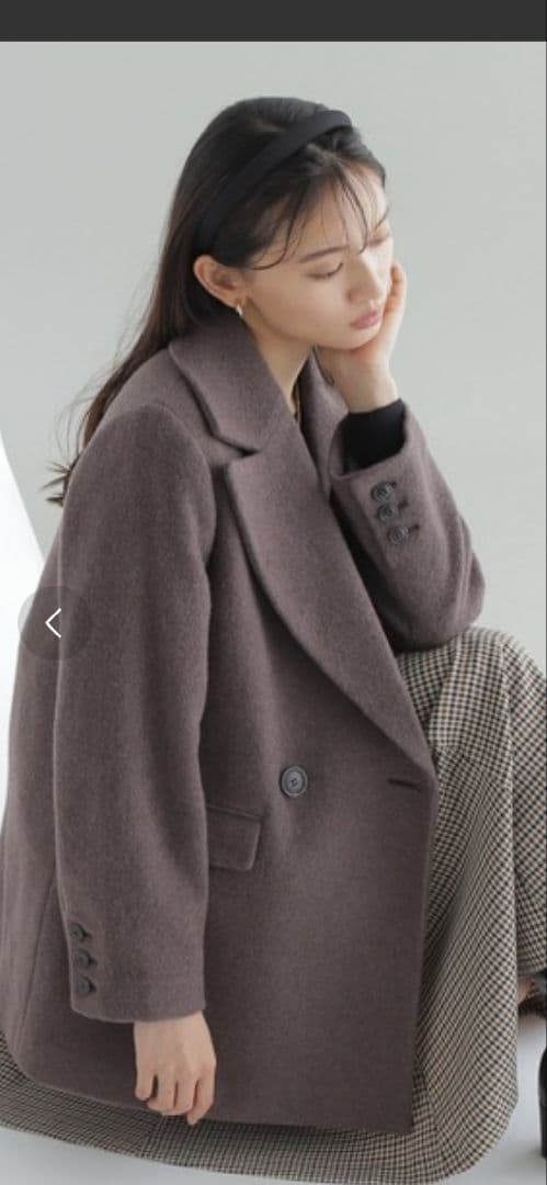 ダブルブレスト ハーフコート