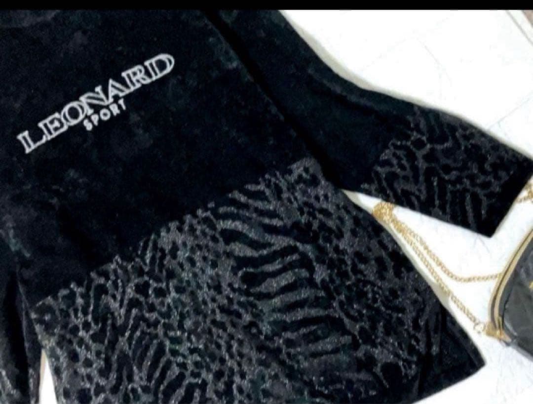 そ*ん様 美品　LEONARD レオナール　ベロア調　チュニック　厚手　L XL