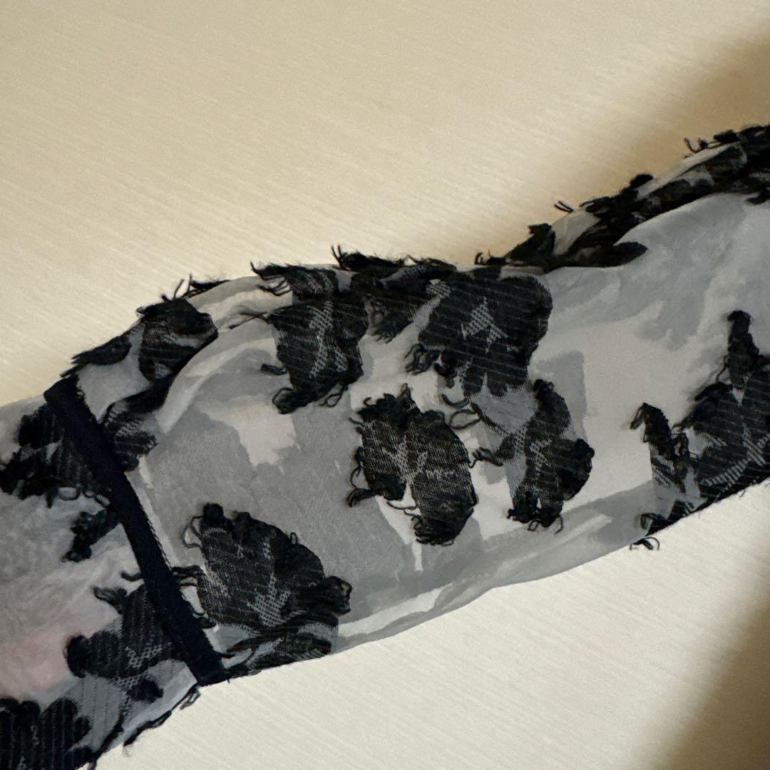 CLANE フラワー刺繍ロングドレス