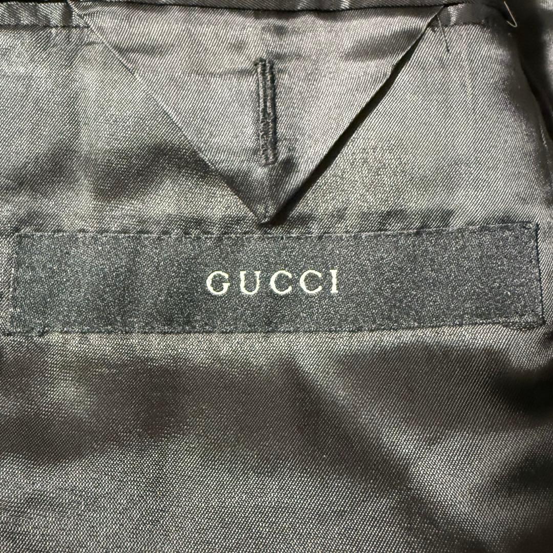 GUCCI グッチ シングル テーラードジャケット ヘリンボーン イタリア製 L