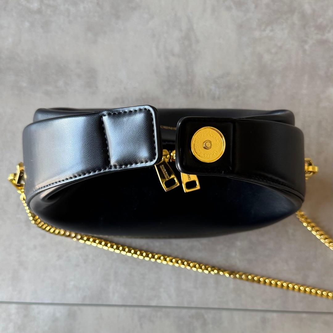 SINBONG ブラックレザー ショルダーバッグ