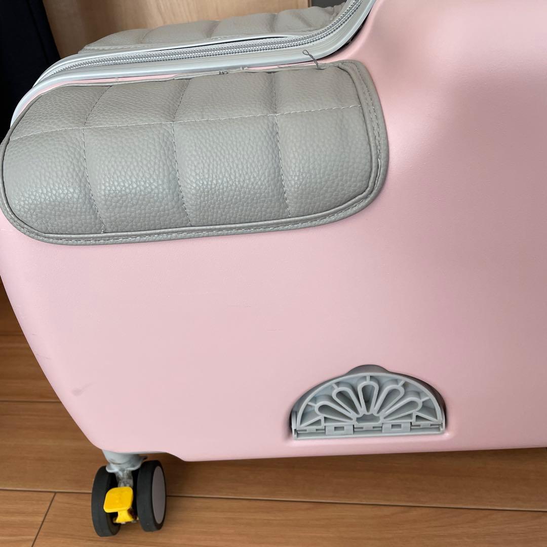 子供が乗れる キャリーケース キッズトラベル mini くすみピンク