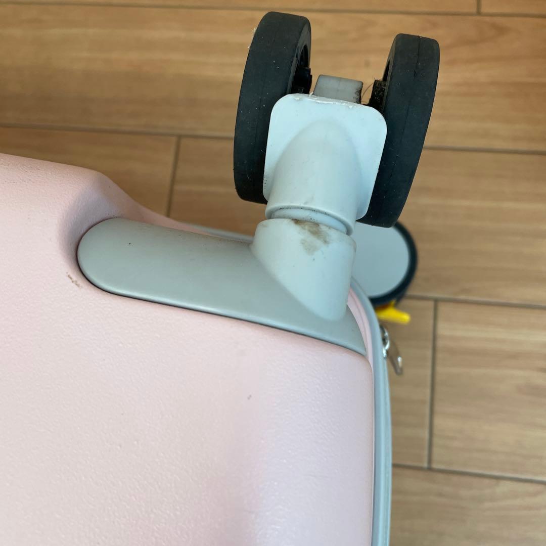 子供が乗れる キャリーケース キッズトラベル mini くすみピンク