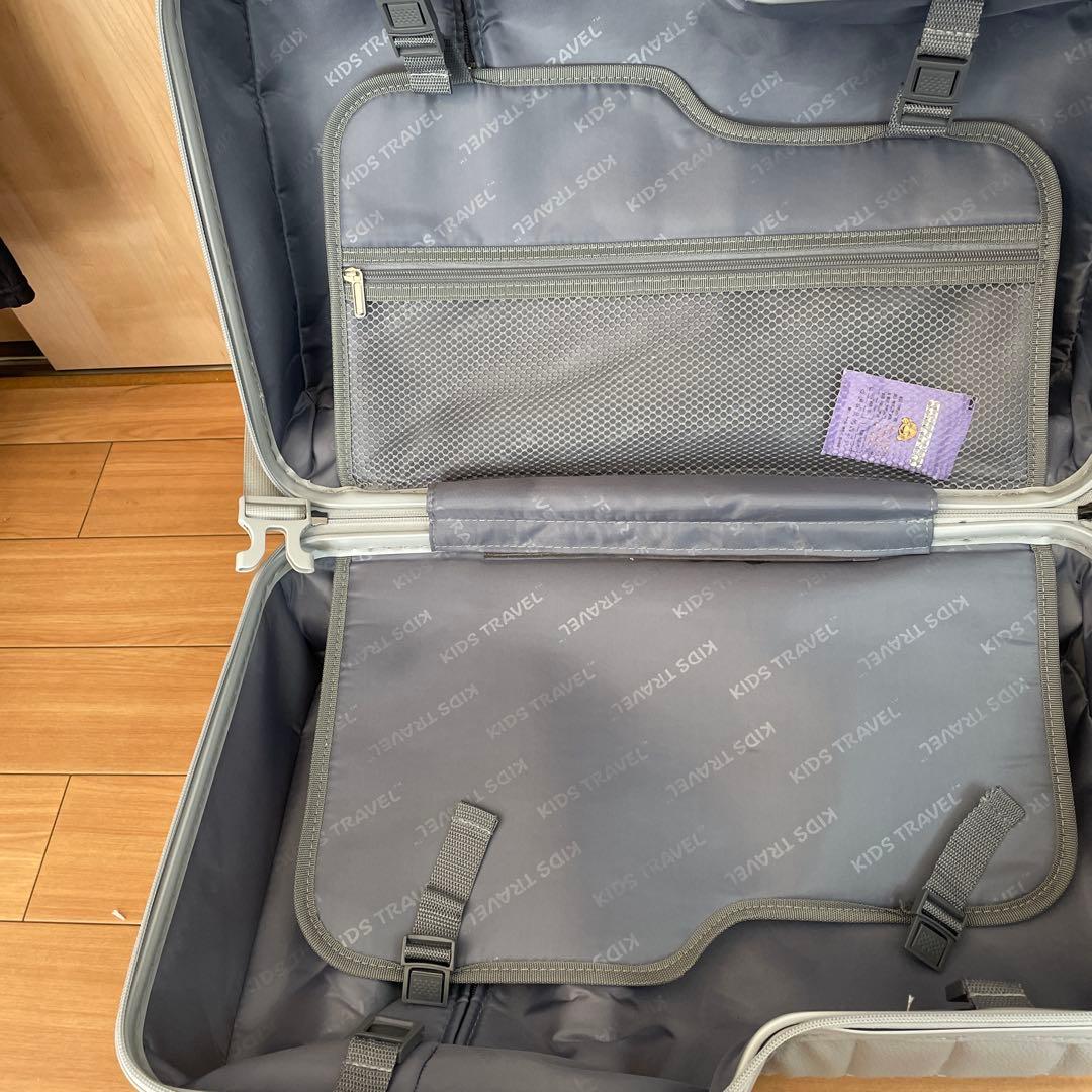 子供が乗れる キャリーケース キッズトラベル mini くすみピンク