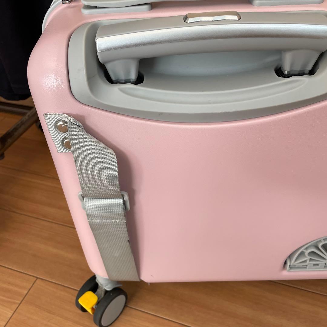 子供が乗れる キャリーケース キッズトラベル mini くすみピンク