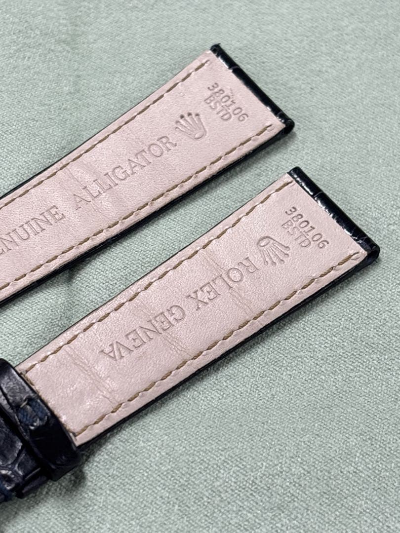 ロレックス 純正 尾錠付き クロコ ベルト バンド 20mm チェリー二