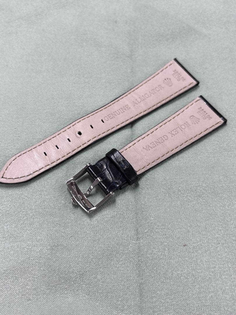 ロレックス 純正 尾錠付き クロコ ベルト バンド 20mm チェリー二