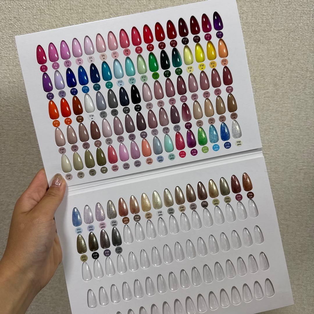 フォリカ　ジェルネイル100色セット　ケース、カラーチャート付き