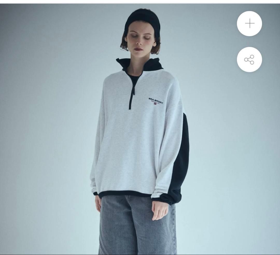 新品　SEA SPORTS BICOLOR HALF-ZIP PULLOVER