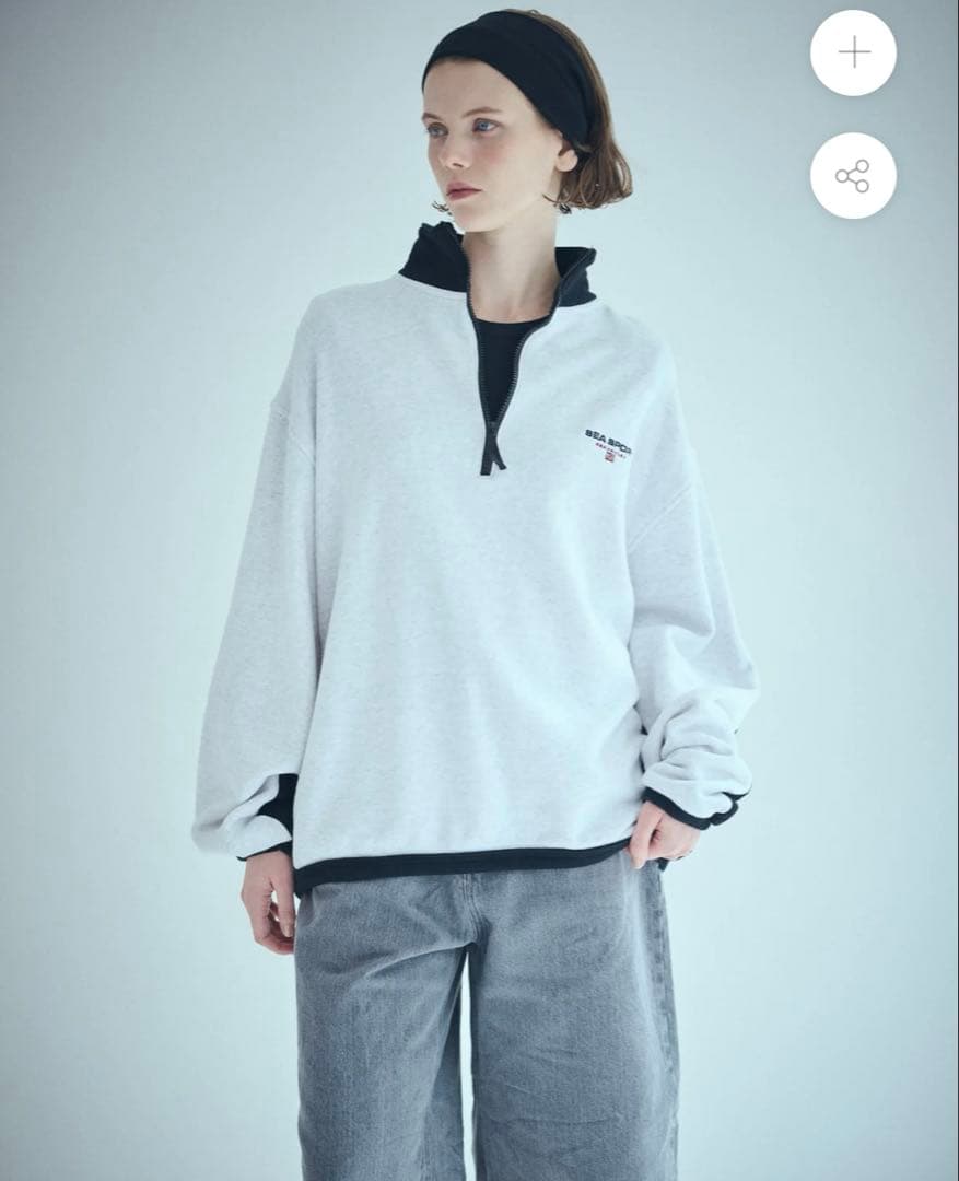 新品　SEA SPORTS BICOLOR HALF-ZIP PULLOVER