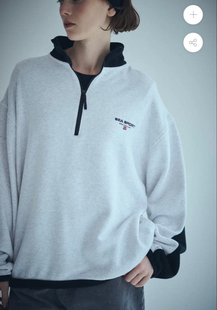 新品　SEA SPORTS BICOLOR HALF-ZIP PULLOVER