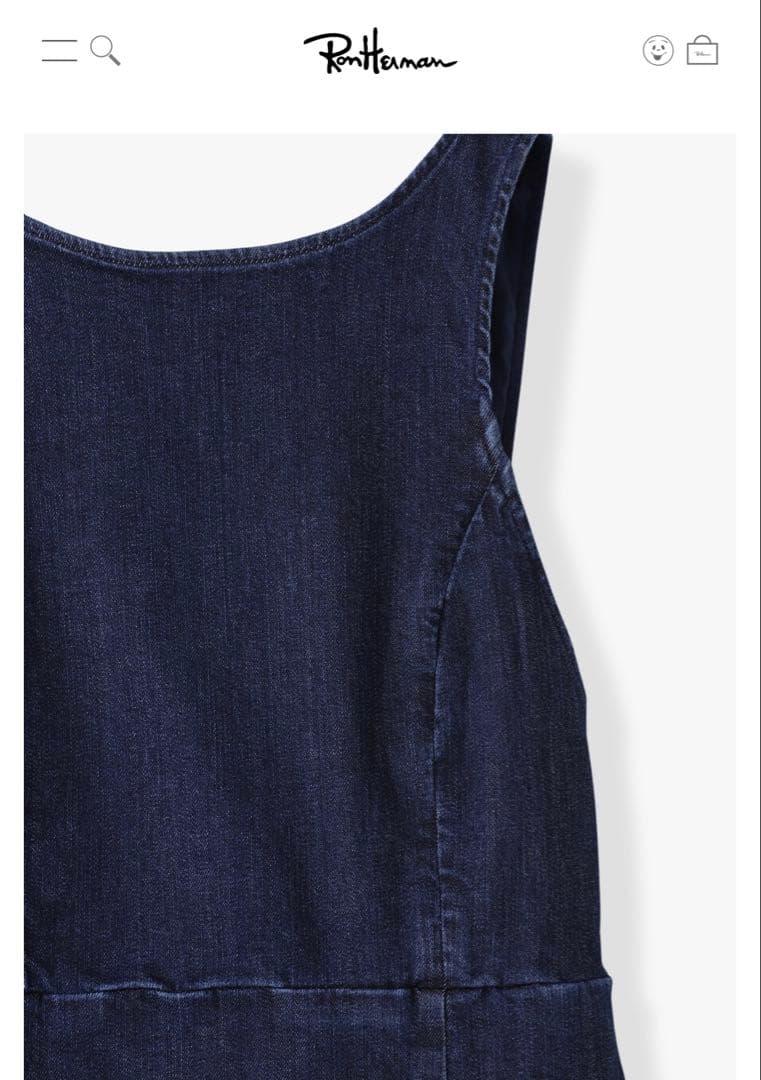 ロンハーマン　デニムエプロンドレス