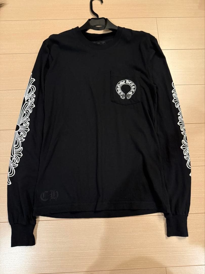 CHROME HEARTS フローラル ホースシュー ロングスリーブTシャツ