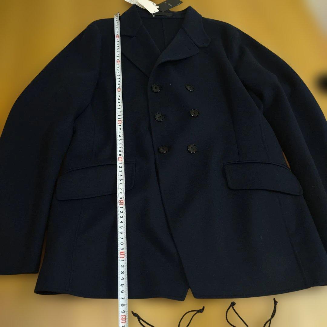 Giorgio Armani ネイビー ダブルブレストカシミヤコート　Мサイズ