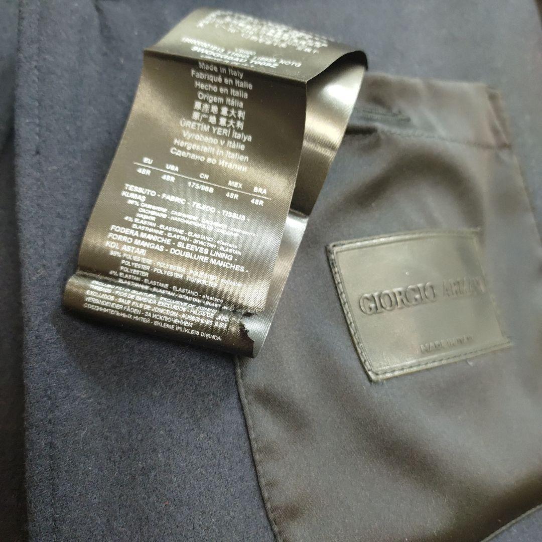 Giorgio Armani ネイビー ダブルブレストカシミヤコート　Мサイズ