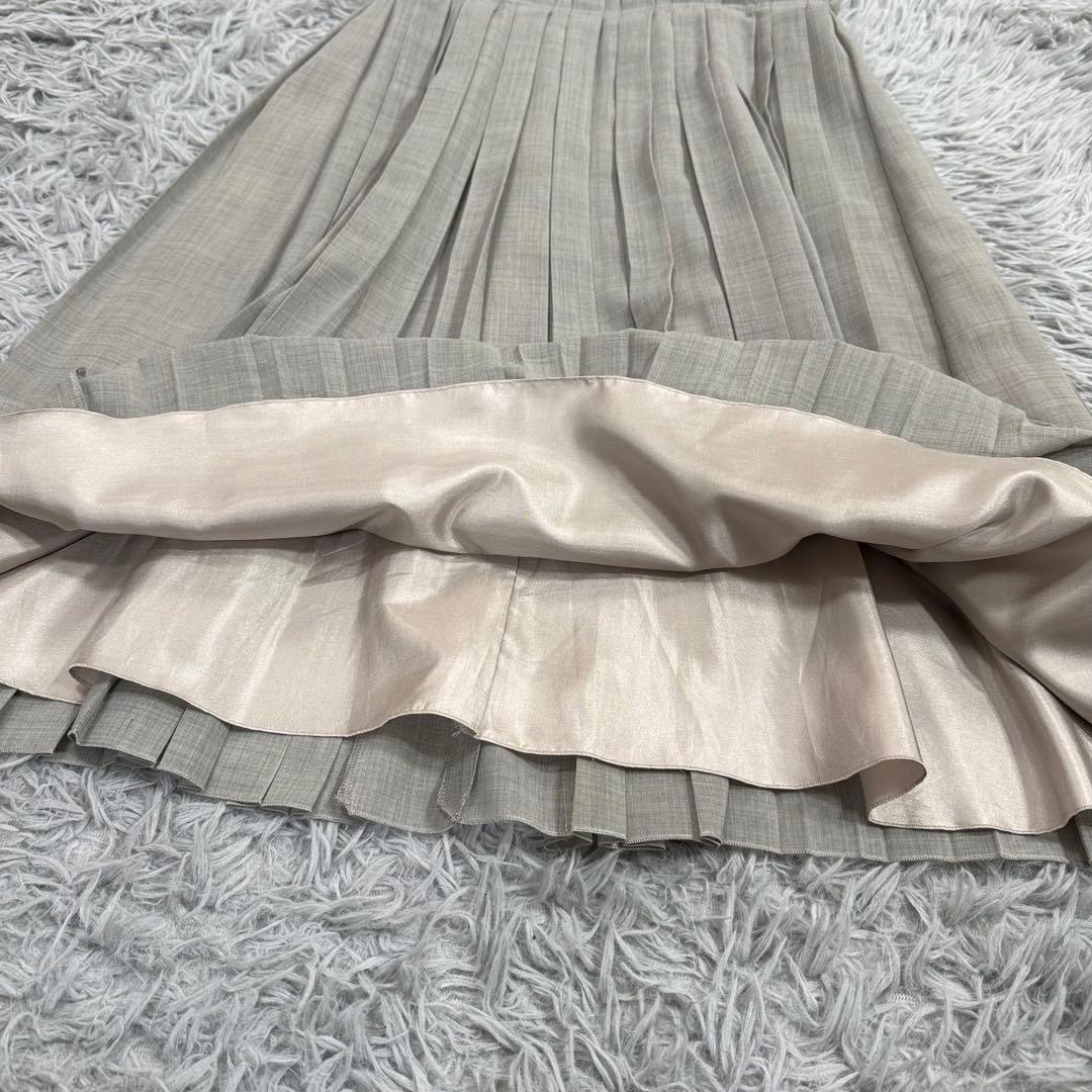 美品✨フォクシー デイジーリン プリーツワンピースドレス 洗える グレー 38